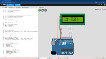 Tutorial Arduino Membuat Indikator Suhu dan Kelembaban DHT22 + LCD + LED #wokwi #arduino #project