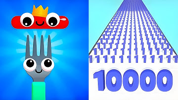 Number Master vs Fork N Sausage 💥 EPIC SpeedRun Challenge - All Levels Unlocked (Android,iOS)