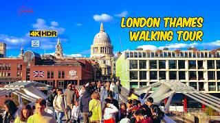 Thames River Walk: London’s 🇬🇧 Must-See Landmarks - 4K HDR