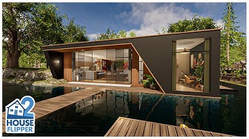 House Flipper 2 - Mid Century x Scandinavian House - Custom Build Sandbox Mode - Forest Lake Home