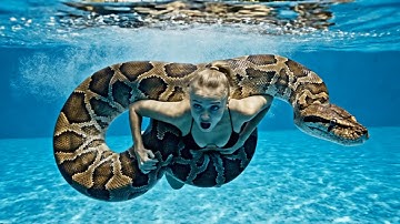 Wildlife Rescue Saves Woman from Giant Python After Terrifying Resort Pool Encounter