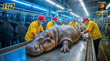 Inside the Hippopotamus-Leather Factory: From Tough Hide to Luxury Fashion (Full Process)