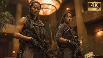 Terrorists assault a hotel; a super female agent reverses the situation in the climax.