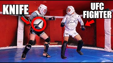 8 Martial Artists Locked with a Knife Attacker