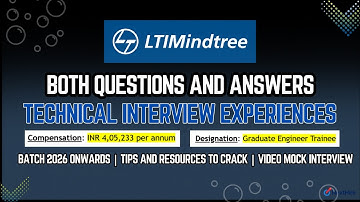 LTIMindtree Technical Interview Questions & Answers | Real Interview Experience 2026 Batch