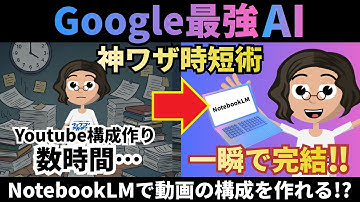 一瞬で情報整理！Google最強AI「NotebookLM」でYouTube動画シナリオをゼロから自動作成する神ワザ!?