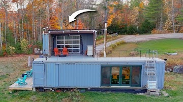 Her Container Home is Off-grid & Hidden in Gorgeous Woods