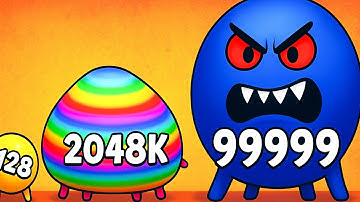 BLOB MERGE 3D 🎯 2048 Combine Balls (Full Gameplay) 🧩 Satisfying Math Games [From 256Qa to 4Sx]