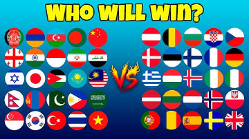 EUROPEAN VS ASIAN COUNTRIES Marble Race Tournament — Who Will Win?