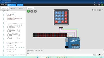 Ubah Animasi dan TEXT Running Text di LED DOT MATRIX dengan Keypad 4X4 WOKWI #wokwi #arduino