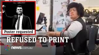 Woman fired after refusing to print Charlie Kirk vigil poster