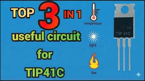 You MUST Try These 3  AMAZING TIP41C Transistor Circuit Now