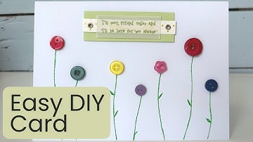 Create a Beautiful Card Using Buttons