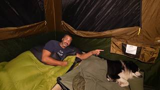 Rain Camping In Popup Car Tent