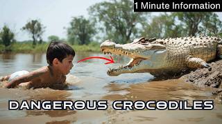 DANGEROUS CROCODILES - Most dangerous animals in the world - 1 Minute Information (Full HD 4k)