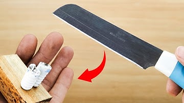 Sharpen your knives to razor-sharp sharpness in just a few minutes using a spark plug !