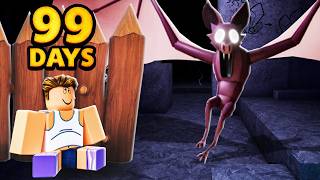 I Survived in The BAT CAVE for 99 Nights in The Forest