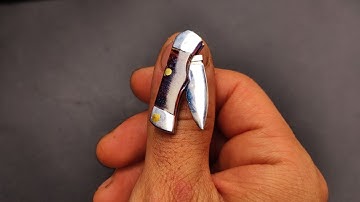 Knife Making | Little Folding Knife from Broken Scissors