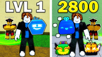 Noob To Max Using Only The FRUIT STOCK In Blox Fruits