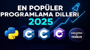 En Popüler Programlama Dilleri 2025: Python, C++, C, C# Karşılaştırma & Trendler