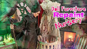 Doll Nursery Play Set Makeover : Repaint Budget Friendly Gloria Furniture For Barbie & My Mini Baby