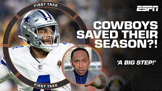 'This went a LONG WAY!' - Stephen A. say Cowboys took BIG STEP to SAVING their season 👀 | First Take