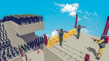 Zombie 100 Units vs Army Soldier | TABS - Totally Accurate Battle Simulator