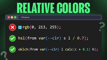 New CSS Relative Colors Explained: hsl(from…), oklch(from…) Tutorial