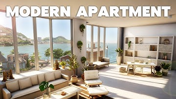 Modern Scandinavian Apartment | San Myshuno | No  CC | The Sims 4 Speed Build | ASMR