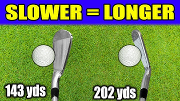 Swing SLOWER but hit the golf ball FURTHER. Every golfer NEEDS this!!