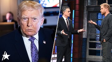 Prince Harry Takes Swipe At Trump While Crashing Stephen Colbert Monologue