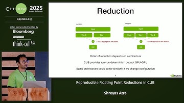 Lightning Talk: Reproducible C++ Floating-Point Reductions in CUB - Shreyas Atre - C++Now 2025