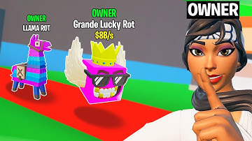 The OWNER Spawned 99 LLAMA ROTS in Fortnite Steal the Brainrot (3 NEW SECRET CODES)