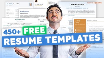 450+ FREE Resume Template Downloads (MS Word, Google Docs & PDF Format)
