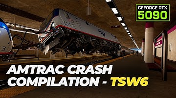 AMTRAK Crash Compilation 1🚆💥 | Acela, ACS-64 & Amfleet | Train Sim World 6