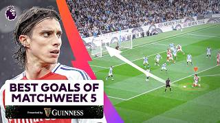 The BEST Goals of Matchweek 5 | FT Calafiori, Diaz, Jackson and MORE!