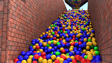 23 000 Colorful Balls Marble Run Loop animation V12 #marbles #marblerun #marblerace