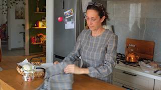 A slow and peaceful Sunday in the hills of Marche, sewing, rain, tea and sweets