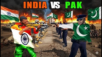 Franklin Military VS Shinchan Police in an EPIC GTA 5 Battle?