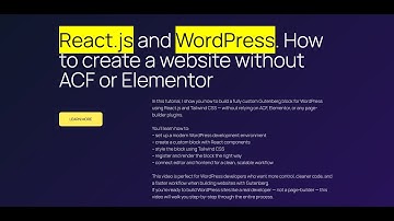 ReactJS and WordPress. How to create a website without ACF or Elementor