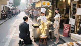6yo chef sells rice for mom, called beggar! One fried rice heals tycoon, truth revealed!
