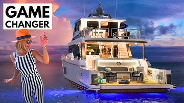 PUSH OF A BUTTON 🎉🤩 Game Changing 2025 Horizon V77 Cockpit Motor Yacht Tour