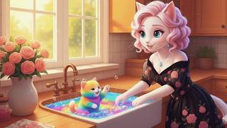 🌈🐱 Rainbow Cat's Mischievous Prank, Mother Cat Becomes A Superhero!
