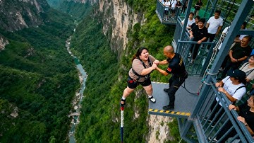 Bungee Jumping With Rope In Beautiful Place:Asmr Bungee Jumping