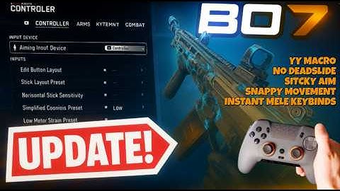 BO7 Warzone Season 1 UPDATED Controller Settings - Scuf Envision Pro: YY Macro + Sticky Aim