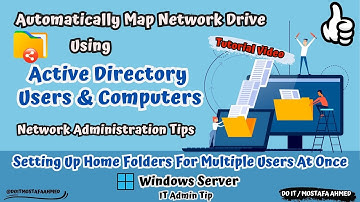 How to Automatically Map Network Drive for Domain Users Using Active Directory [ Full Tutorial ] 👍
