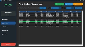 Beautiful Student Management System | Python + MySQL + CustomTkinter