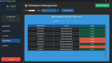 Beautiful Student Management System | Python + MySQL + CustomTkinter