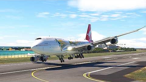 Brutal Impact! Qantas 747 Heavy Landing on Short Runway at St. Maarten Airport Maho Beach