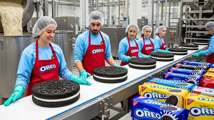 Cómo se HACEN las GALLETAS OREO en Fábricas 🏭  Ingredientes y Proceso Completo 😋